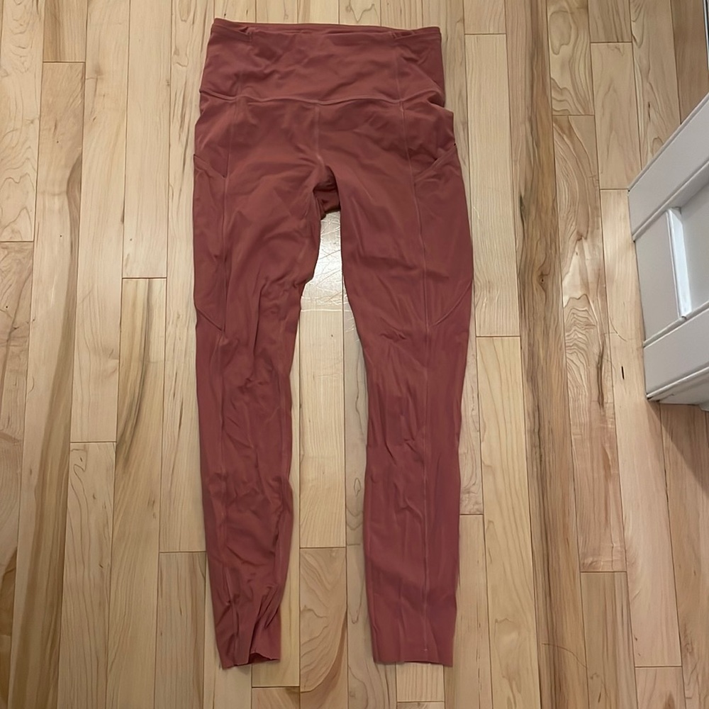 Lululemon size 6 dusty rose leggings - dot confirmed